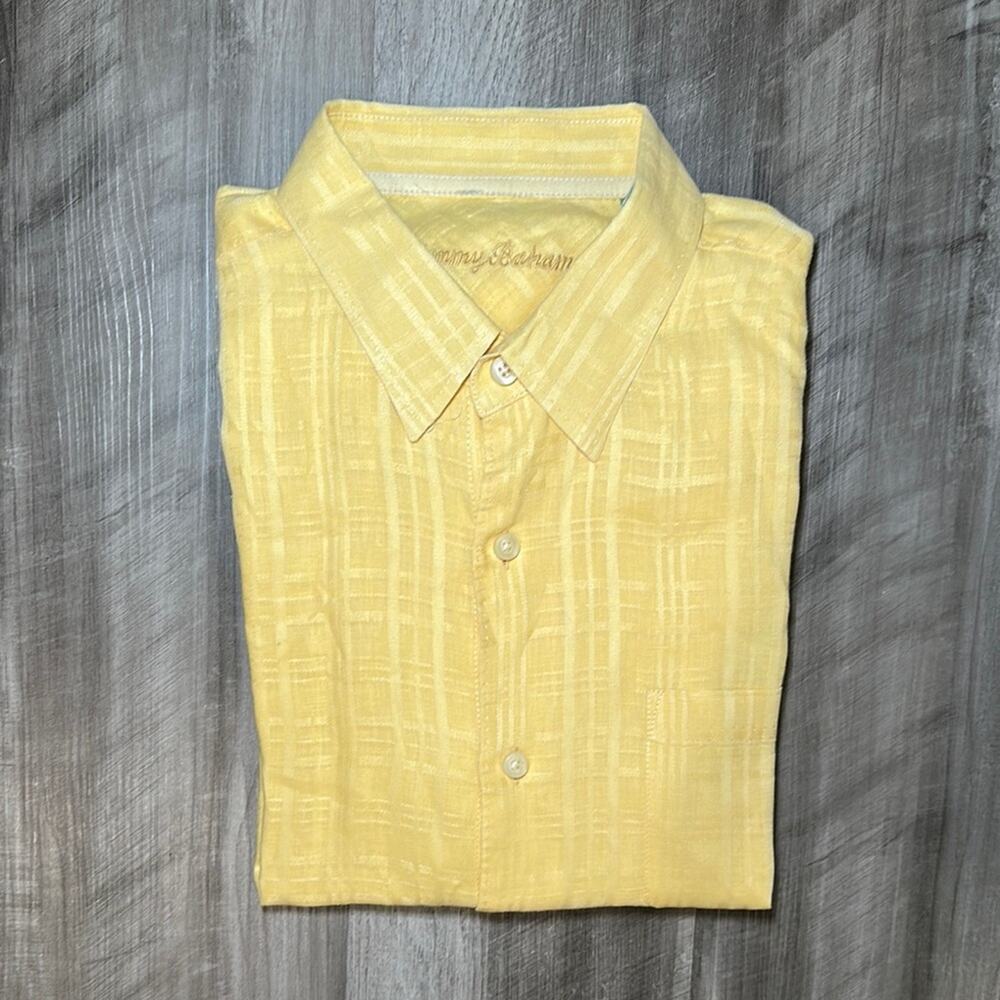 Tommy Bahama Linen Plaid Short Sleeve Button Down - XL